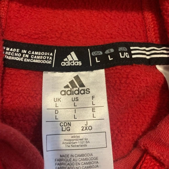 Adidas Kitchener TFC Red Hoodie Sweatshirt - Men's/Unisex Large - Picture 5 of 6